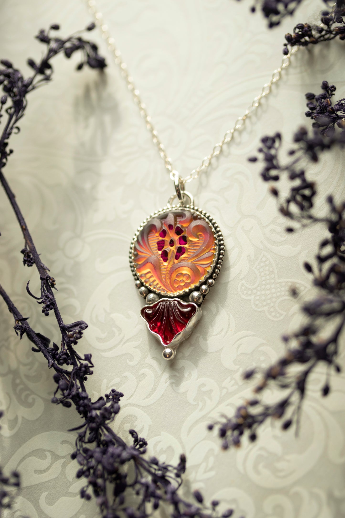 Floral Bloom - Pink/Orange