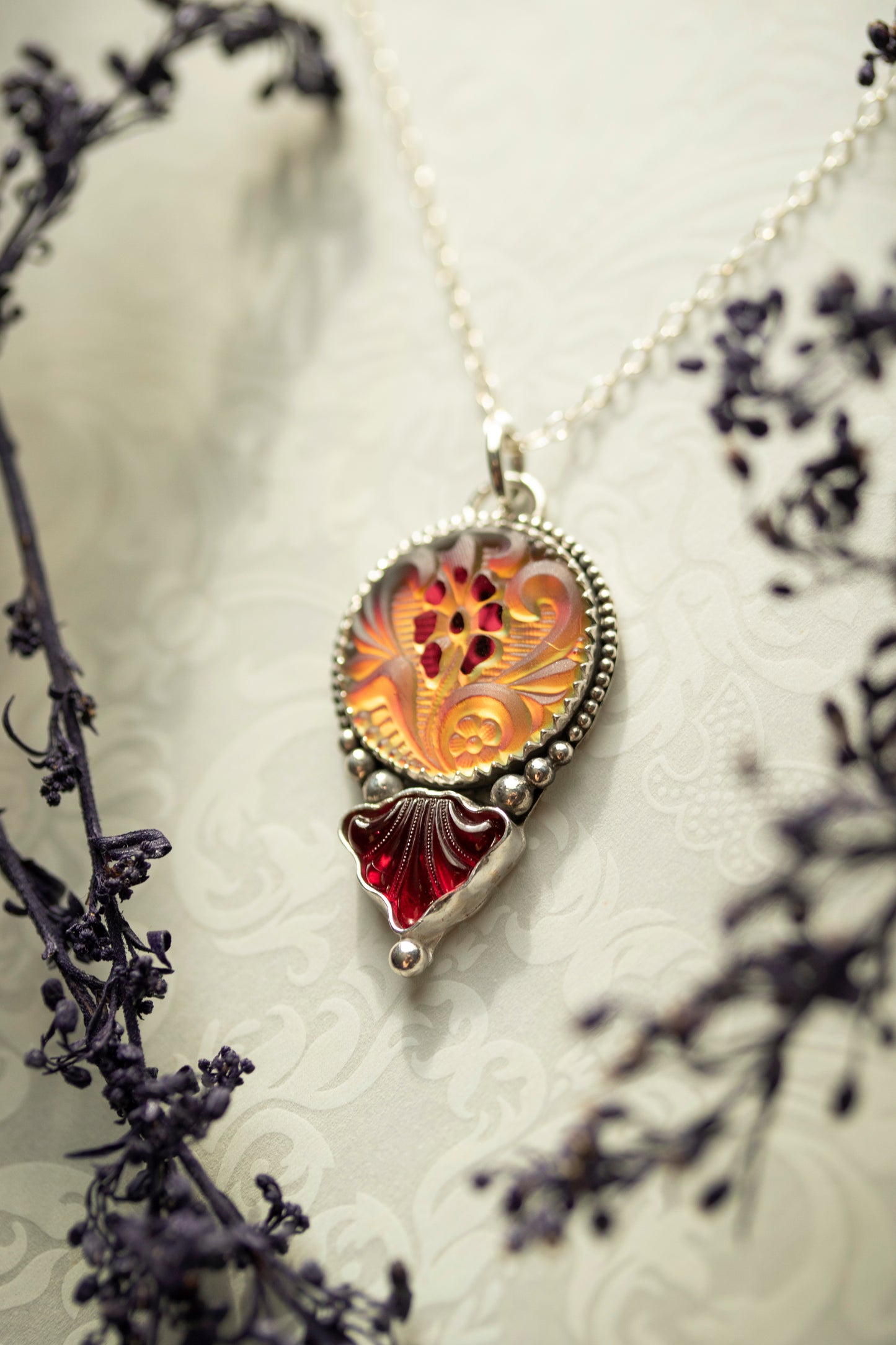 Floral Bloom - Pink/Orange