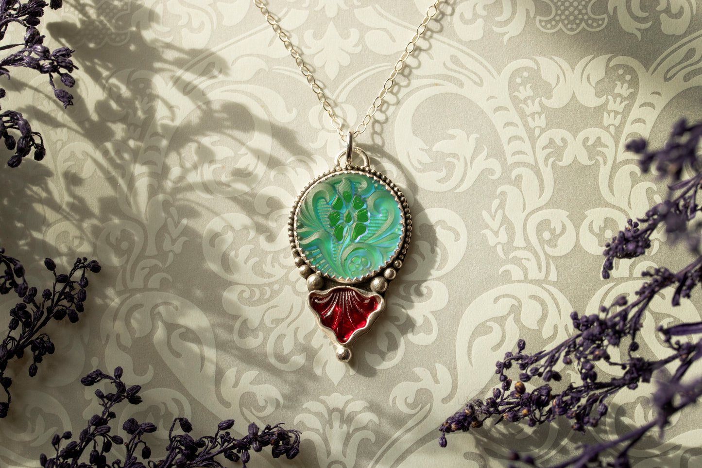 Floral Bloom - Green/Blue/Purple