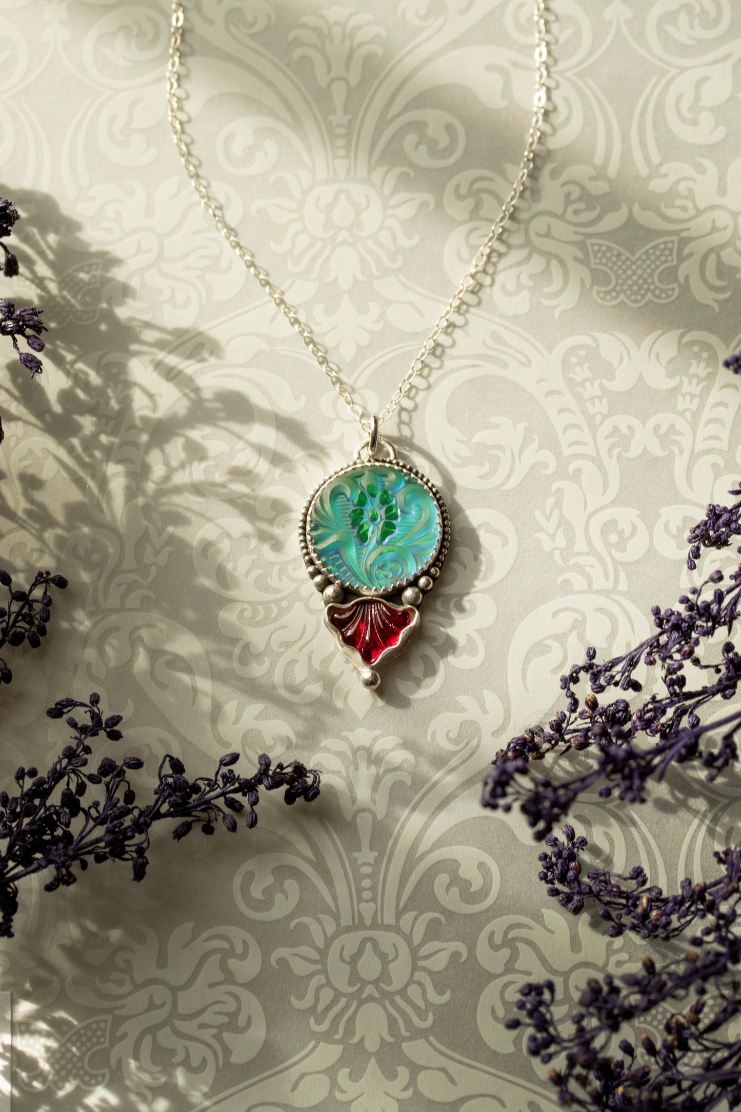 Floral Bloom - Green/Blue/Purple