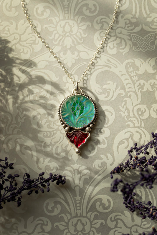 Floral Bloom - Green/Blue/Purple