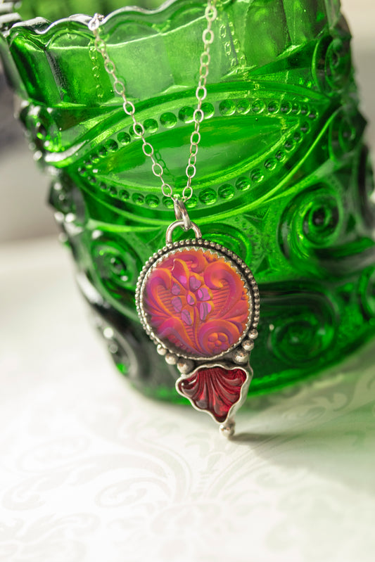 Floral Bloom - Pink/Orange