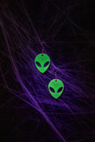'Intergalactic High' Glowing Purple Alien Earrings